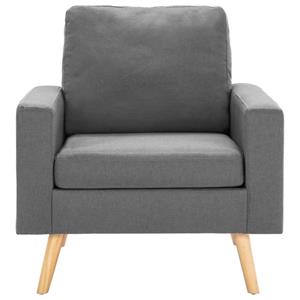 vidaXL Fauteuil stof lichtgrijs