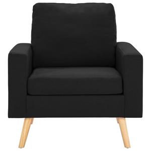 vidaxl Fauteuil stof zwart