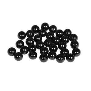 Rayher hobby materialen 460x zwarte houten kralen 6 mm - Hobbykralen