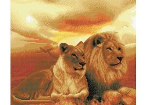 Craft Buddy CAK-A55 - Lions of the Savannah, 40x50cm Crystal Art Kit, Diamond Painting