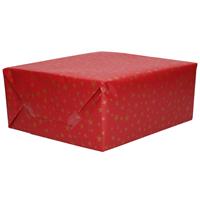 Bellatio 1x Rollen Kerst inpakpapier/cadeaupapier bordeaux rood 2,5 x 0,7 meter -