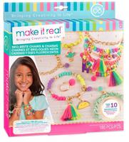 Make It Real armbandjes maken meisjes goud/neon 180 delig