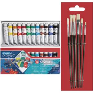 Toppoint set van 12 tubes acrylverf voor kinderen