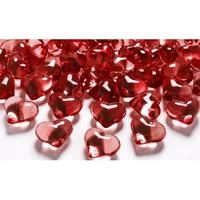 5x zakjes met rode decoratie hartjes diamantjes 30 stuks -