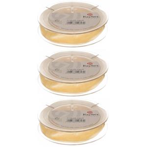 Rayher hobby materialen 3x Hobby/decoratie creme organza sierlinten 1,5 cm/15 mm x 10 meter -
