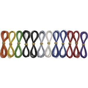 tamselektronik TAMS Elektronik 73-09100-12 Modellbahn-Litze 1 x 0.04mm² Bunt