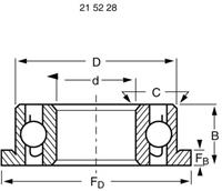 Groefkogellager, radiaal Chroomstaal Binnendiameter: 3 mm Buitendiameter: 7 mm Toerental (max.): 63000 omw/min