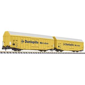 Liliput L260160 N 2-delige goederenwagen Dunlopilo van de DB