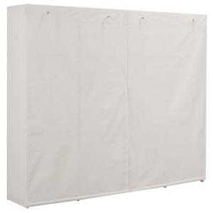 vidaXL Kleiderschrank Weiß 200 x 40 x 170 cm Stoff 