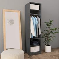 vidaXL Kledingkast 50x50x200 cm spaanplaat hoogglans grijs