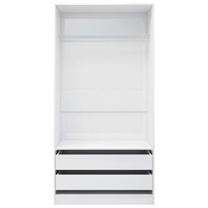 VIDAXL Kleiderschrank Hochglanz-weiß 100ã50ã200 Cm Spanplatte