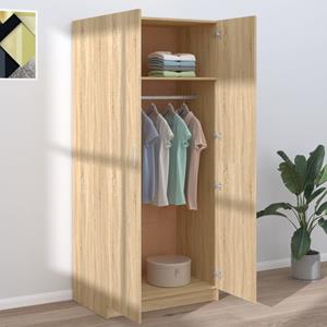 vidaXL Kleiderschrank Sonoma-Eiche 80×52×180 cm Spanplatte 