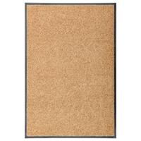 vidaXL Deurmat wasbaar 60x90 cm crème