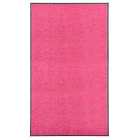 vidaXL Deurmat wasbaar 90x150 cm roze
