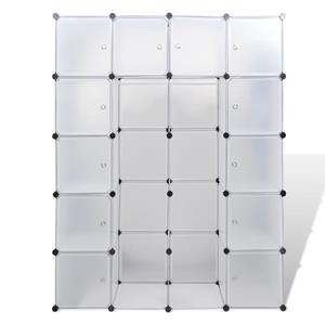 vidaXL Modularer Schrank mit 14 Fächern weiß 37 x 146 x 180,5 cm 