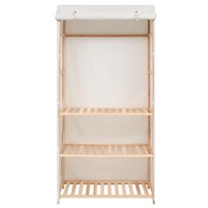 vidaXL Kleiderschrank mit 3 Ebenen 79 x 40 x 170 cm 