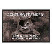 Klebefieber Fußmatte Achtung Fremder