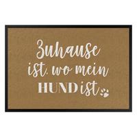 Klebefieber Fußmatte Zuhause ist wo mein Hund ist
