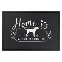 Klebefieber Fußmatte Home is where my dog is