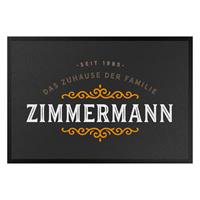 Klebefieber Fußmatte Vintage Logo II Wunschname
