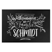 Klebefieber Fußmatte Willkommen bei Familie Wunschname