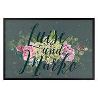 Klebefieber Fußmatte Bouquet Wunschname
