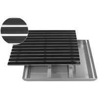 EMCO Eingangsmatte DIPLOMAT Gummi mit ALU Bodenwanne Fußmatte Schuhabstreifer Schmutzmatte: 600 x 400 mm