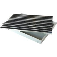 ACO 600x400mm Fußmatte Rips anthrazit mit Bodenwanne Vario Light Schuhabstreifer Abtreter
