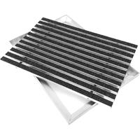 ACO Eingangsmatte 75x50cm Rips anthrazit mit ALU Rahmen Fußmatte Türmatte Abstreifer Schuhabstreifer