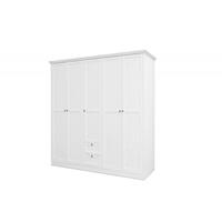 Finori - 002269 LANDWOOD 19 Kleiderschrank Stauraumschrank Jugendzimmerschrank Schrank weiss ca. 187 cm-'SW14431'