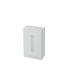 Vleugeldeurenkast 3 ordnerhoogten, B 800 x D 420 x H 1270 mm, lichtgrijs