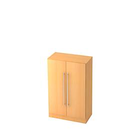 Vleugeldeurenkast 3 ordnerhoogten, B 800 x D 420 x H 1270 mm, beukenpatroon