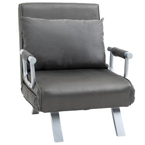 HOMCOM slaapbank met armleuningen slaapfauteuil logeerbed opklapbed chaise longue
