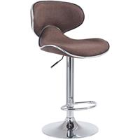 clp Barhocker Las Vegas V2 Stoff -braun-Chrom