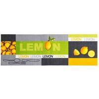 misento Küchenläufer Küchenteppich 50 x 150 cm Grau Gelb Waschbar Lemon Läufer Küche - Mehrfarbig - 