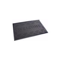 acerto Schmutzfangmatte WELCOME grau 40x60cm Fußabtreter Sauberlaufmatte Vorleger - 