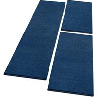 FLOORDIREKT 1A Bettumrandung Dynasty Blau 1 Läufer 67x330 cm + 2 Brücken 67x130 cm