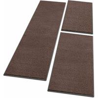 FLOORDIREKT 1A Bettumrandung Dynasty Schlamm 1 Läufer 67x330 cm + 2 Brücken 67x130 cm