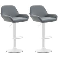 CLP Set van 2 barkrukken Braga Wit Frame Kunstleer