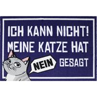 closeup Ich kann nicht! Fußmatte Meine Katze hat Nein gesagt 100% Polyamid, mit rutschfester PVC-Unterseite 152 x 101,5 cm - CLOSE UP