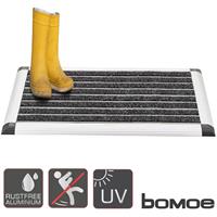 bomoe Alu Fußmatte AluGant Haustür Fußabtreter mit Gummi 1.5cm, 50cm, 80cm