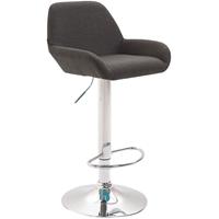 clp Barhocker Braga Stoff-dunkelgrau-Chrom