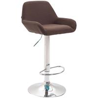 clp Barhocker Braga Stoff-braun-Chrom