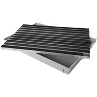 ACO 60x40cm Fußmatte Gummi schwarz mit Bodenwanne Vario Light Schuhabtreter Abstreifer Türmatte