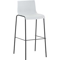 clp Barhocker Hoover Kunststoff 4-Fuß Gestell-weiß-Schwarz