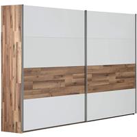 fortemöbel Kleiderschrank Schiebetüren Schwebetüren Schlafzimmer MODERN WAY Stabeiche Nb. / Weiß ca. 270 cm-'SW15073'