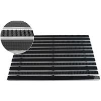emcobautechnik EMCO Eingangsmatte DIPLOMAT 22mm Gummi + Bürsten schwarz Fußmatte Schmutzfangmatte Fußabtreter Antirutschmatte: 590 x 390 mm - EMCO BAUTECHNIK