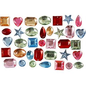 Gekleurde plak diamantjes mix 80x stuks -