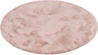 Pergamon Luxus Super Soft Fellteppich Plush Rund altrosa Gr. 80 x 80