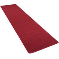 Snapstyle Feinschlingen Velour Läufer Teppich Strong rot Gr. 100 x 100